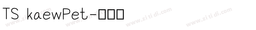 TS kaewPet字体转换